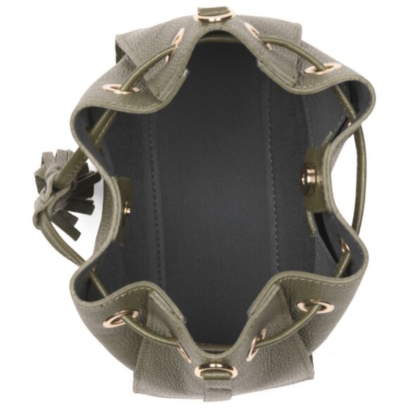 CHEVAL Made In Italy Leather Bucket With Tassels - Picture 2 of 3